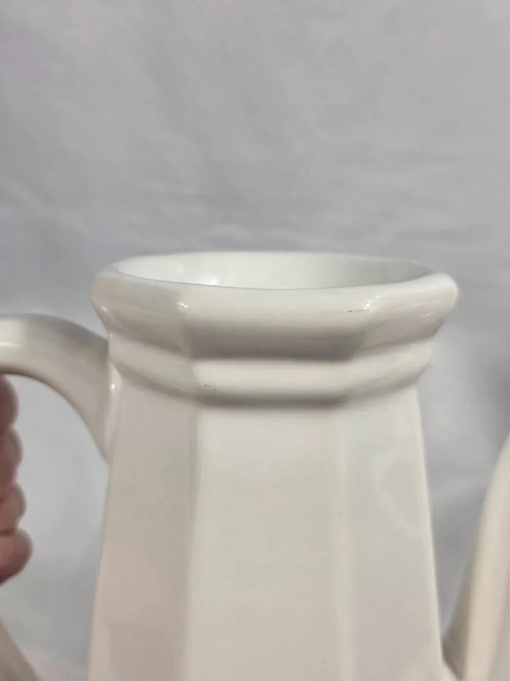 Pfaltzgraff Heritage White Coffee Pot (NO LID) Multisided Made in USA